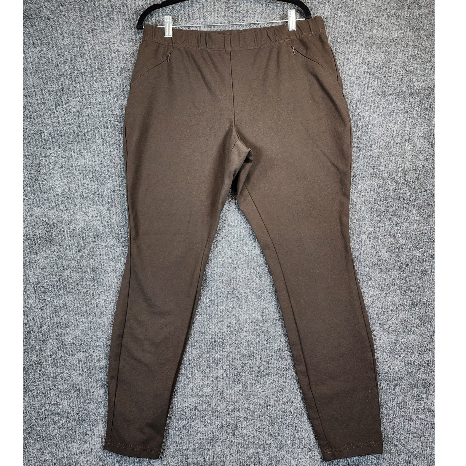 J Jill Ponte Women Minimalist Athleisure Stretch Travel Career Leggings Size L